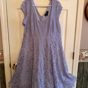 Lane Bryant Lavender Lace Fit & Flare Dress